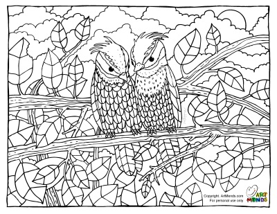 Art Mends Coloring Pages Birds1 PDF
